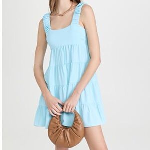 Amanda Uprichard, Nicolia dress, tiered short‎ dress Size XS, ice blue